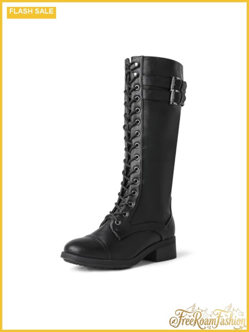 Women's Knee High Riding Combat Boots Faux Fur Lined